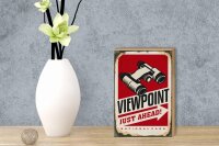 Holzschild Retro 12x18cm Viewpoint just ahead Adventure