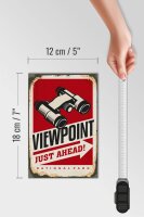 Holzschild Retro 12x18cm Viewpoint just ahead Adventure
