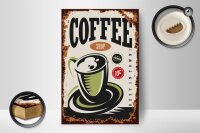 Holzschild Retro 12x18cm Kaffee Coffee Shop premium