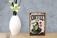 Holzschild Retro 12x18cm Kaffee Coffee Shop premium