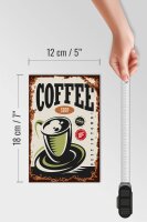 Holzschild Retro 12x18cm Kaffee Coffee Shop premium
