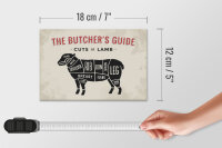 Holzschild Lamm 18x12cm Lamb cuts Metzgerei Fleisch