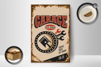 Holzschild Retro 12x18cm Garage auto repair service 00-24