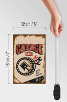 Holzschild Retro 12x18cm Garage auto repair service 00-24