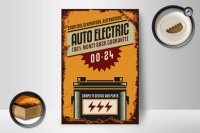 Holzschild Retro 12x18cm Auto Electric 00-24 service parts