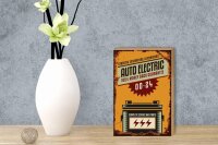 Holzschild Retro 12x18cm Auto Electric 00-24 service parts