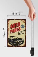 Holzschild Retro 12x18cm Auto Parts 00-24 Service