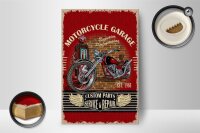 Holzschild Retro 12x18cm Motorrad Motorcycle Garage Service