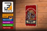 Holzschild Retro 12x18cm Motorrad Motorcycle Garage Service
