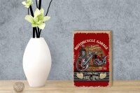 Holzschild Retro 12x18cm Motorrad Motorcycle Garage Service