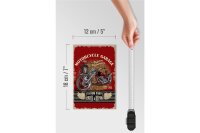 Holzschild Retro 12x18cm Motorrad Motorcycle Garage Service