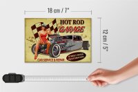 Holzschild Pinup 18x12cm Retro Hot Rod Garage Service