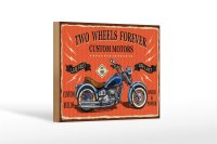 Holzschild Retro 18x12cm Retro Motorrad custom motors