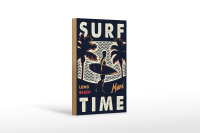 Holzschild Miami 12x18cm Surf time long beach
