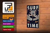 Holzschild Miami 12x18cm Surf time long beach