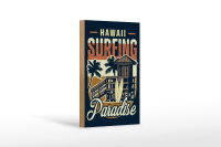 Holzschild Hawaii 12x18cm Surfing Paradise