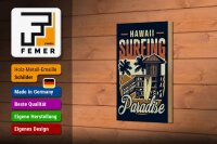 Holzschild Hawaii 12x18cm Surfing Paradise