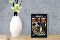 Holzschild Hawaii 12x18cm Surfing Paradise