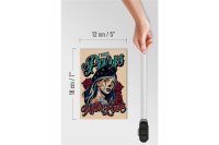Holzschild Pinup 12x18cm Tattoo from Paris with love