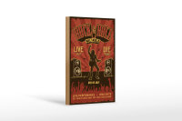Holzschild Retro 12x18cm Rock&Roll Concert live 9th july