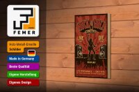 Holzschild Retro 12x18cm Rock&Roll Concert live 9th july