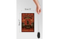 Holzschild Retro 12x18cm Rock&Roll Concert live 9th july