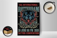 Holzschild Tattoo 12x18cm Rotterdam Convention 20 june