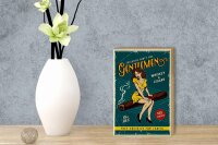 Holzschild Retro 12x18cm Pinup exclusive party gentlemen