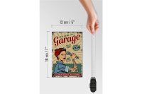 Holzschild Retro 12x18cm Pinup welcome Garage service 24/7