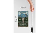 Holzschild Jagd 12x18cm Outdoor wild deer hunt