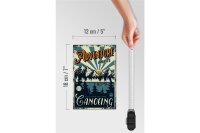 Holzschild Kanu 12x18cm Adventure awaits Canoeing Sport