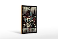 Holzschild Tattoo 12x18cm Tattoo Fest 27 28 Sept