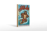 Holzschild Surfing 12x18cm Aloha California Sommer Sport