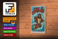 Holzschild Surfing 12x18cm Aloha California Sommer Sport