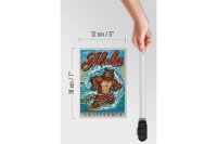 Holzschild Surfing 12x18cm Aloha California Sommer Sport