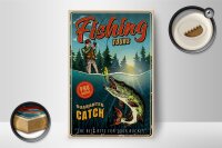 Holzschild Angeln 12x18cm Fishing Tours Schild