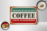 Holzschild Retro 18x12cm Premium Quality Coffee Kaffee