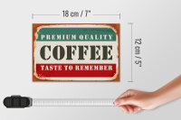 Holzschild Retro 18x12cm Premium Quality Coffee Kaffee