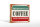 Holzschild Retro 18x12cm Premium Quality Coffee Kaffee