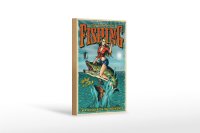 Holzschild Pin Up 12x18cm less talk more fisching Angeln