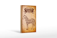 Holzschild Pferd 12x18cm Horse cuts Organic Metzgerei
