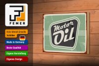 Holzschild Retro 18x12cm Motor oil Motoröl Auto
