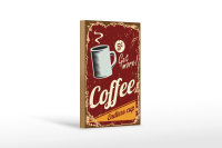 Holzschild Retro 12x18cm Kaffee Coffee endless cup