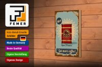 Holzschild Retro 12x18cm Kaffee get more Coffee 500g