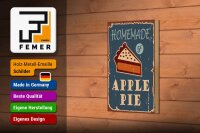 Holzschild Kuchen 12x18cm Homemade Apple Pie (Apfelkuchen)