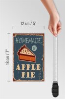 Holzschild Kuchen 12x18cm Homemade Apple Pie (Apfelkuchen)