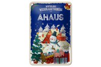 Blechschild Weihnachtsgrüße aus AHAUS Schild...