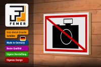 Holzschild Hinweis 18x12cm Fotografieren verboten Symbol