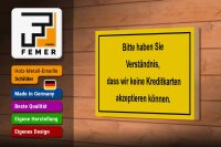 Holzschild Hinweis 18x12cm Bitte haben Sie Verständnis