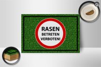 Holzschild Hinweis 18x12cm Rasen Betreten verboten Deko